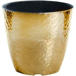 Maceta duradera de metal martillado, maceta resistente a la oxidación, contenedor de jardín al aire libre para agujeros de drenaje del hogar para flores y plantas - Product Image 2