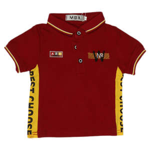 เสื้อยืดโปโลเด็กชายแขนสั้น - สีน้ำตาลแดง - Product Image 1