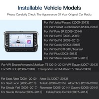 7 inç Araba Radyosu Android Multimedya Oynatıcı VW Volkswagen Plus Golf 5 6 GTI GTR Touran Navigasyon Carplay Oto Oynatıcı Tip C