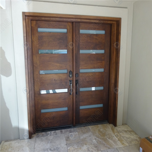 <span class=keywords><strong>Puerta</strong></span> Trasera de Madera Maciza Prima, <span class=keywords><strong>Puerta</strong></span> Exterior de Entrada Trasera, Diseño Simple para Acceso al <span class=keywords><strong>Patio</strong></span> o Jardín - Product Image 2