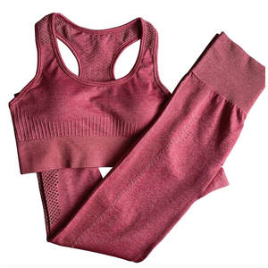Ropa de gimnasio sin costuras transpirable de secado rápido, conjunto de Yoga para mujer, proveedor directo de fábrica, conjunto de Yoga sin costuras para mujer para niñas - Product Image 4