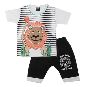 Conjunto de Jersey de 2 Piezas de Manga Corta para Niños de 9 a 12 Meses, Color Blanco - Product Image 1