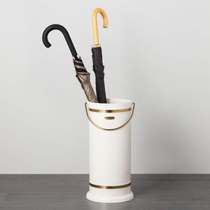 <b>Vintage</b> style <b>umbrella</b> <b>stand</b> with beautiful metal accents and handcrafted details ideal for elegant home entry use - Product Image 3