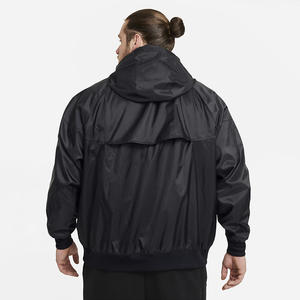 Veste coupe-vent d'extérieur pour hommes de marque personnalisée veste coupe-vent légère à capuche en tissu écologique imperméable pour l'hiver - Product Image 3