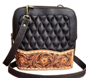 Handmade Hand-<b>Tooled</b> Genuine Leather <b>Tote</b> <b>Bag</b> Zipper Durable Eco-Friendly Bohemian Style Unisex Travel <b>Bag</b> Spring Made India - Product Image 3