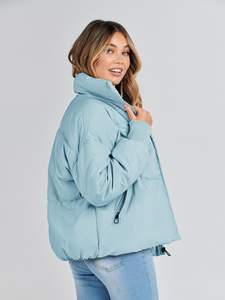 Chaqueta acolchada de Invierno para mujer, abrigo transpirable de algodón y poliéster con cremallera, chaqueta acolchada de talla grande para mujer con capucha - Product Image 2