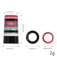 Usine directe en gros personnalisé coloré OEM universel fer bois clubs accessoires haute qualité multi-anneaux viroles de golf en plastique