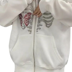 Top Design High Quality Streetwear <b>Men</b> Full Zip up <b>Hoodie</b> New Arrival Comfortable Fabric <b>Lightweight</b> Full Zip up <b>Hoodie</b> for <b>Men</b> - Product Image 6