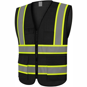 Gilet de sécurité réfléchissant pour hommes femmes 6 poches gilet de travail de construction haute visibilité - Product Image 1