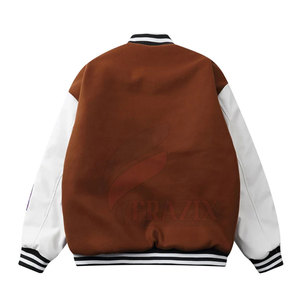 High Quality Winter Men's Stand Collar 100% Cotton Breathable Oversized Letterman <b>Jacket</b> - Product Image 2