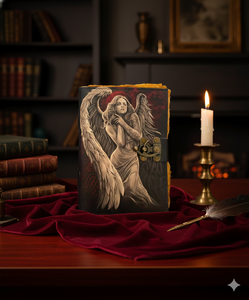 Livre des sorts Journal en cuir Deckle Edge Paper Pacific Giftware Moon Fairy Fire Moon Journal en cuir gaufré Journal Notebook - Product Image 2