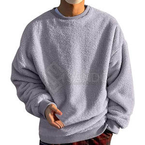 เสื้อสเวตเชิ้ตผ้าเชอร์ปาสำหรับผู้ชาย, เสื้อสเวตเชิ้ตผ้าคอตตอน100% เสื้อสเวตเชิ้ตลำลองผ้าเชอร์ปาสำหรับผู้ชาย - Product Image 1