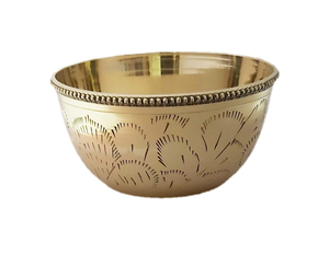 Bol mélangeur rond en métal pour salade, battre les œufs, servir à des fins décoratives et de cuisine bol de service en laiton pour bonbons de taille moyenne - Product Image 1