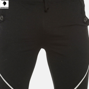 กางเกงวอร์มแบบนุ่มมีซิปใส่ได้ทั้งชายและหญิงชุด2ชิ้นผ้าไนลอนด้านหน้าแบนยืดหยุ่นแบบลำลอง - Product Image 6