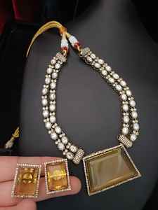 Top fabricant indien de qualité supérieure multicolore AD CZ Polki bijoux de mode de mariée élégants pour fille - Product Image 3