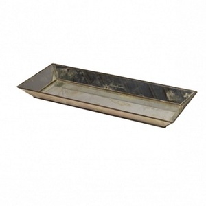 Bandeja para servir comida de cuerno de Búfalo con borde de metal Bandeja de postre de cuerno de forma cuadrada de Calidad exclusiva al precio más barato - Product Image 2