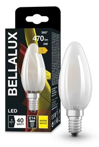 โคมไฟเทียนคริสตัล LED ผิวด้าน E14 4W 2700K 470Lm (เบลลาลักซ์ 4058075115491) - Product Image 1