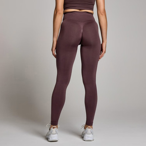 2025 New Trending Ladies Gym Sports Leggings Hot Sale Fitness Yoga Training <b>Tights</b> with Logo at Waist <b>Knitted</b> Fabric - Product Image 4
