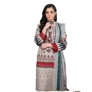 Haute qualité dames pakistanaise Shalwar Kameez exportation qualité coton/pelouse brodé costumes grande taille caractéristiques - Product Image 1