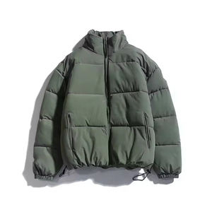 Chaqueta acolchada de invierno de alta calidad para hombre, lana impermeable con cuello levantado y ropa larga con cremallera - Product Image 4