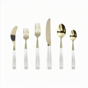 Hermoso juego de cubiertos de nuevo diseño con mango Acrílico - Product Image 5