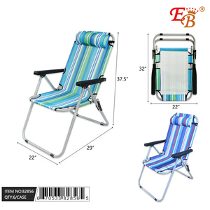 Set di 6 Sedie da Spiaggia Pieghevoli con Telaio in Alluminio e Tessuto Oxford 22x29x37,5 Pollici per Campeggio, Viaggi, Pesca e Attività all'Aperto - Product Image 1