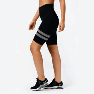 Signature Bike Shorts Noir Taille Haute Flexible Respirant 75% Polyester 25% Elasthanne Tissu Éponge Sexy Poche Logo Lavé - Product Image 3