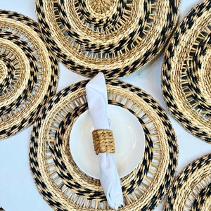 Organic Seagrass Woven Placemat Handmade Natural <b>Table</b> <b>Mat</b> Round Dining Accessory Bulk Wholesale <b>Christmas</b> New year <b>Table</b> Decor - Product Image 2