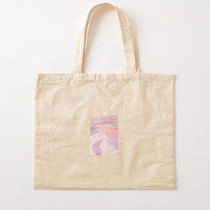 Sacs fourre-tout réutilisables de plage en toile de coton avec impression personnalisée de haute qualité pour l'épicerie - Product Image 4