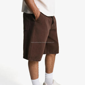 Pantalones Cortos Deportivos de Lona 100% Algodón de Alta Calidad para Hombre, de Secado Rápido, Diseño con Doble Estampado, Cintura Elástica, Casuales, Antiarrugas - Product Image 5