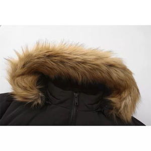 Blouson matelassé surdimensionné personnalisable avec col montant, style streetwear, séchage rapide, 100% coton, vêtement d'extérieur d'hiver - Product Image 4