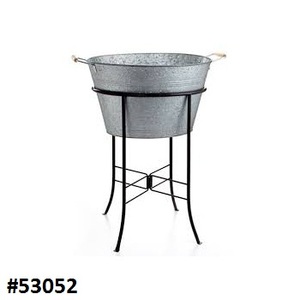 Itop — refroidisseur à vin galvanisé en forme carrée, cuve à boissons, glace classique avec support en métal - Product Image 3