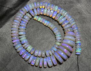 Cuentas de Ópalo Australiano Natural Hechas a Mano de Alta Calidad, Cuentas Sueltas Redondas Transparentes de 16 Pulgadas - Product Image 1