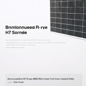 Panneau solaire monocristallin HJT de type N 405W 210mm avec couvercle avant en verre sur palette industrielle - Product Image 2