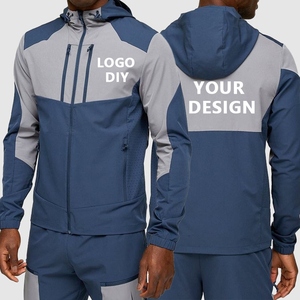 ชุดวอร์มผ้าฝ้ายแนวสตรีทสำหรับผู้ชายชุดวิ่งออกกำลังกายแบบลำลองโลโก้ออกแบบได้ตามต้องการ - Product Image 2