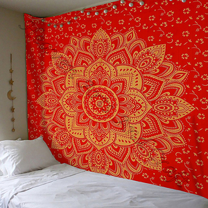 Tapiz grande con estampado de Mandala, tapiz bohemio con impresión personalizada - Product Image 6