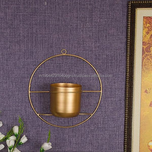 Hot Sale Metal Gold <b>Wall</b> Planter for Living Room Balcony Patio Garden - Product Image 5