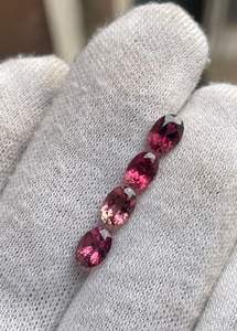 Lote de turmalina rosa natural. Lote de turmalina ovalada facetada. - Product Image 3