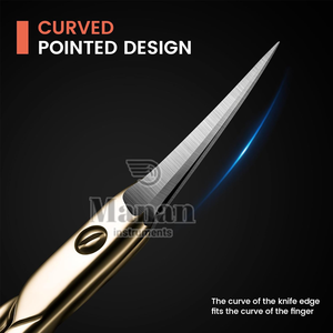 Ciseaux à cuticules droits en acier inoxydable de haute qualité, outil professionnel de manucure et pédicure durable pour le soin des ongles - Product Image 2