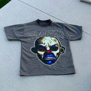 Camiseta de manga corta de gran tamaño con estampado de tela de rizo y cuello redondo con estampado digital - Product Image 2