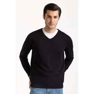 Pull à col en V pour homme, taille plus, style décontracté, manches régulières, AMN-SWT-WS24-002 - Product Image 4