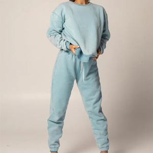 ชุดกีฬาของผู้ชายชุดวอร์มผ้าฝ้าย100% ชุดวอร์มสำหรับใส่กลางแจ้งชุดออกกำลังกายแบบเรียบ - Product Image 3