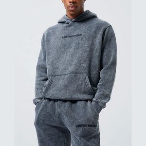 Nouvel ensemble sweat-shirt et pantalon de survêtement unisexe grande taille avec logo personnalisé, 100 % coton molletonné, écologique et respirant pour la saison printanière - Product Image 6