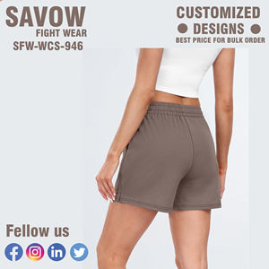 Wholesale Customized Logo Track <b>Short</b> <b>Shorts</b> Fitness Running Breathable Gym Cotton Sweat <b>Shorts</b> for <b>Women</b> - Product Image 2