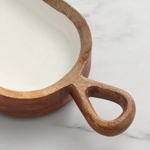 Cuenco para servir ovalado con asa 35x15cm Blanco - Product Image 1