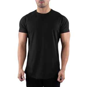 Camiseta de Jersey de algodón 100% para hombre, informal, de manga corta, de alta calidad, transpirable, de punto, estampado sólido, bordado de talla grande - Product Image 1