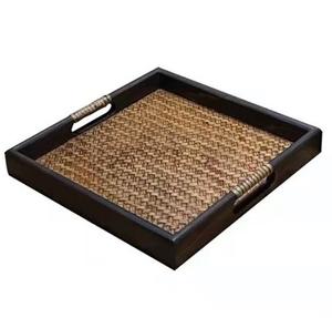 ถาดอาหารเครื่องเสิร์ฟอาหารดีไซน์แบบได้รับความนิยมถาดรองอาหารขนมหวายสำหรับใช้ในร้านอาหาร - Product Image 2