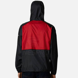 Venta caliente nueva moda hombres invierno con capucha chaqueta cortavientos a prueba de viento manga larga transpirable ecológico logotipo frontal - Product Image 2