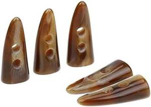 กระดุมหัวเข็มขัดทำจากเขาควายธรรมชาติแบบเรียบง่าย 2 รู สวิตช์แบบกดที่ยั่งยืนสำหรับตกแต่งเสื้อผ้า - Product Image 4