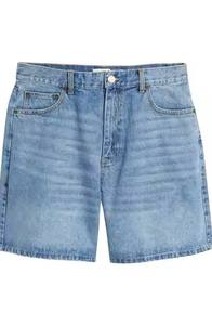 Pantalones cortos de tela vaquera de calidad superior Color único Transpirable de punto Cintura media Cierre elástico Logotipo personalizado Nuevo estilo MOQ bajo - Product Image 3